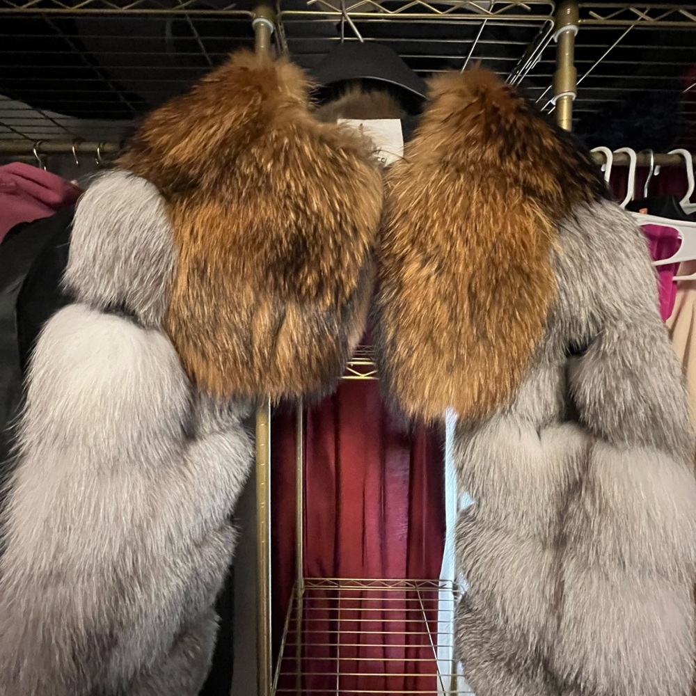Brown and Gray Teddy Jackets with Plush Fur